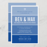 B'NAI MITZVAH modern ombre gradient royal blue Inv Invitation<br><div class="desc">by kat massard >>> kat@simplysweetPAPERIE.com <<< Love the design, but would like to see some changes - another colour scheme, product, add a photo or adapted for a different occasion - no worries simply contact me - I am happy to help! - - - - - - - - -...</div>