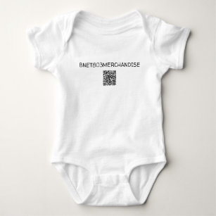 BNET803 MERCHANDISE Baby Jersey with qr code Baby Bodysuit