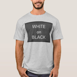 BNW Circles n Text Samples - White on Black T-Shirt