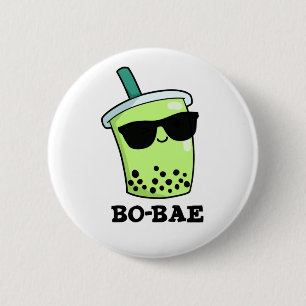 Bo-bae Cute Boba Tea Pun 2 Inch Round Button
