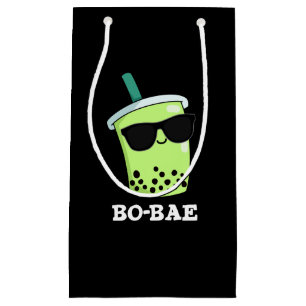 Bo-bae Funny Boba Tea Pun Dark BG Small Gift Bag