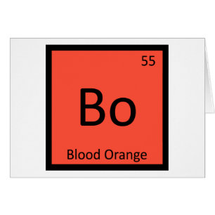 Bo - Blood Orange Fruit Chemistry Periodic Table