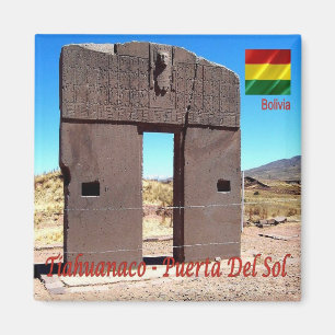 BO - Bolivia - Tiahuanaco - Sun Door Magnet