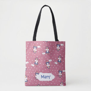 Bo Peep/Mary had little lamb design Tote Bag