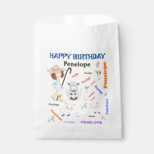 BO PEEP NURSERY RHYME Word Cloud Name Collage Favour Bag