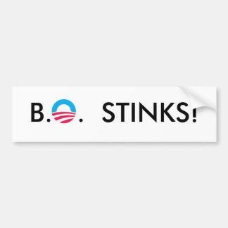 BO STINKS! BUMPER STICKER