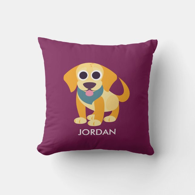 Bo the Dog Throw Pillow (Front)