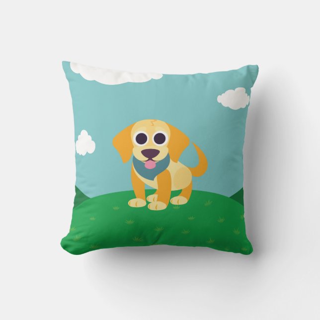 Bo the Dog Throw Pillow (Front)