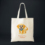 Bo the Dog Tote Bag<br><div class="desc">Bo the dog is very loyal to all his friends, but he often gets distracted from the task at hand. He's a Taurus, he loves dog bones (of course) and his favourite colour is dark blue. Bo likes to wear a bandanna and he has golden fur, although he's probably not...</div>