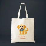 Bo the Dog Tote Bag<br><div class="desc">Bo the dog is very loyal to all his friends, but he often gets distracted from the task at hand. He's a Taurus, he loves dog bones (of course) and his favourite colour is dark blue. Bo likes to wear a bandanna and he has golden fur, although he's probably not...</div>