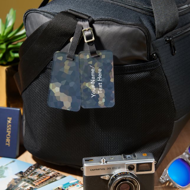 Boa Image Camouflage Cust. Text Luggage Tag (Front & Back)
