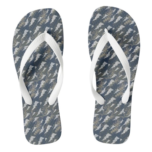 Boa Image Lightning Pattern Flip Flops (Footbed)