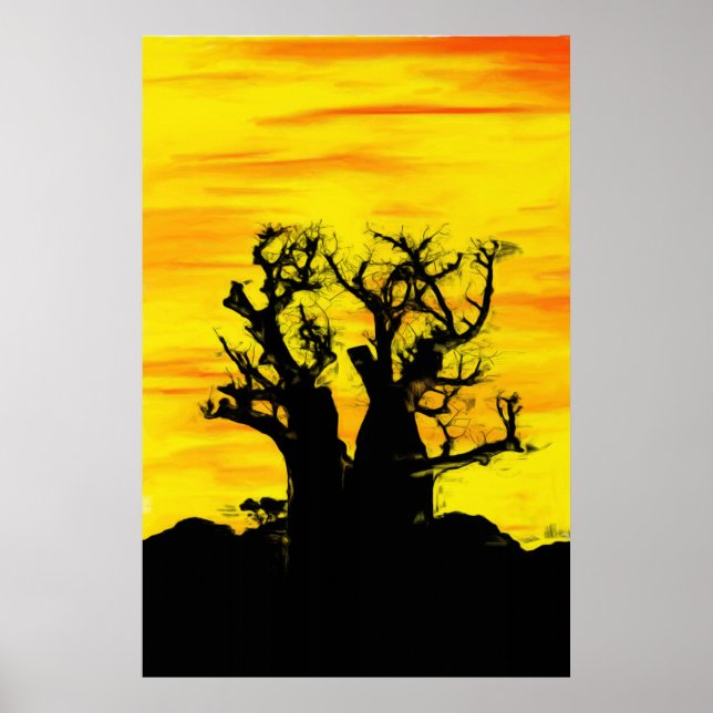 Boab Tree in Oils Archival Print (Front)