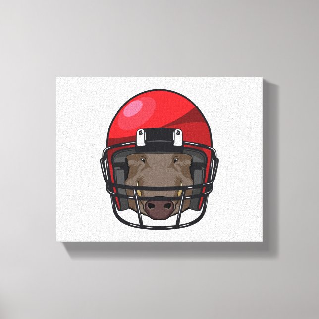 Boar at Football Sports Canvas Print (Front)