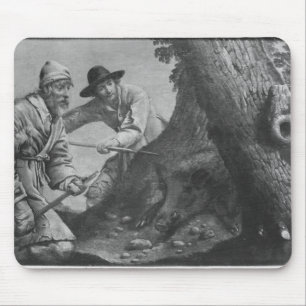 Boar hunt mouse pad