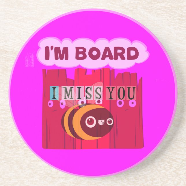 Board Bee Art Print Coaster (Front)