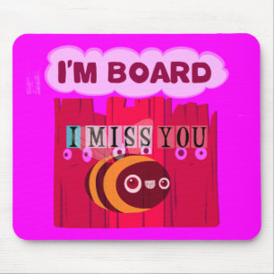 Board Bee Art Print Mouse Pad