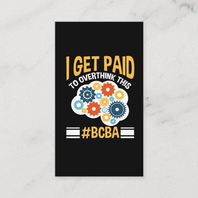 Board Certified Behaviour Analyst Funny BCBA Business Card (Front)