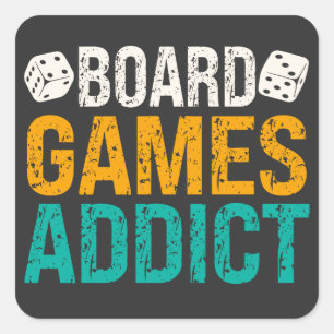 Board Game Addict Board Game Player Game Legend Square Sticker
