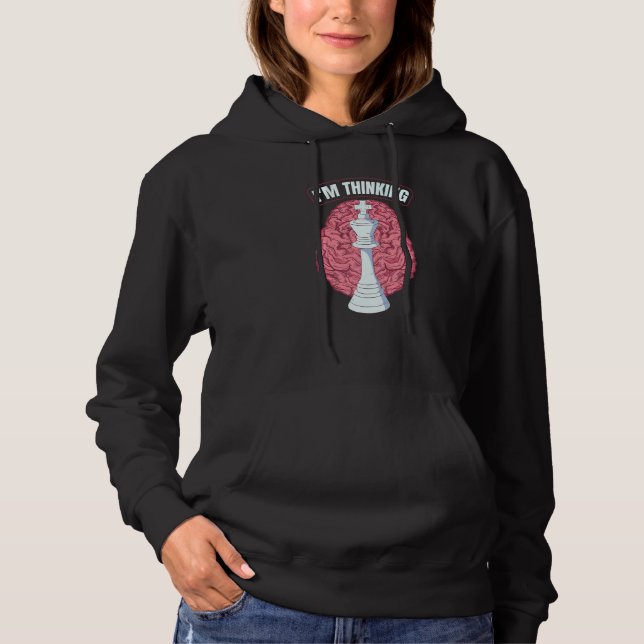 Board Game Checkmate Chess Player Grandmaster Brai Hoodie (Front)