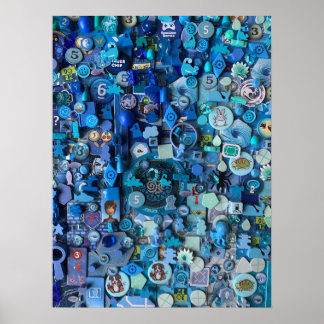 Board Game Components Collage Poster