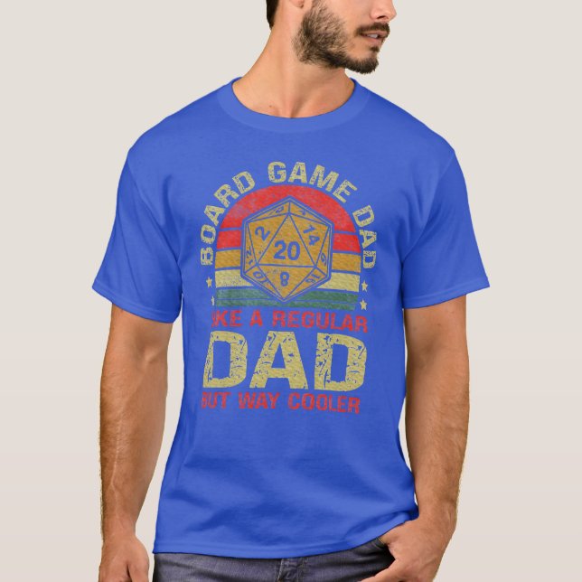 Board Game Dad Board gamer father Saying retro T-Shirt (Front)