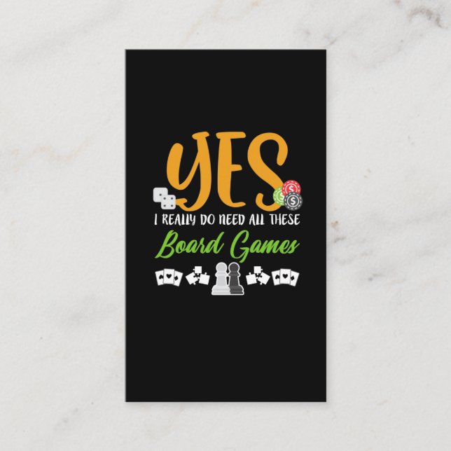 Board Game Dice Poker Chess Card Game Lover (Front)