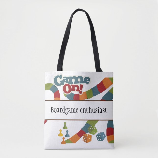 Board Game enthusiast, game night, colorful Tote Bag (Front)