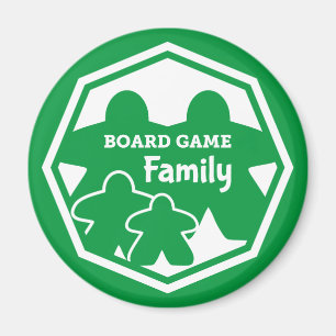 Board Game Family 2P2K White Frame Magnet