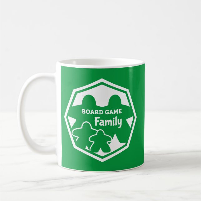 Board Game Family 2P2K White Frame Mug (Left)