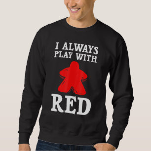 Board Game For Men Women Red Meeple Token Players Sweatshirt