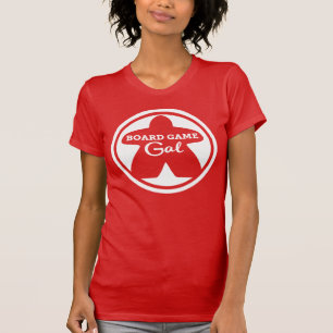 Board Game Gal White Frame Womens Shirt