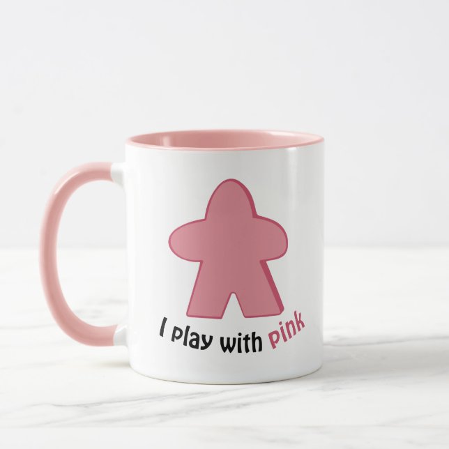 Board Game I Play with Pink Meeples  Mug (Left)