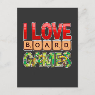 Board Game Lover Strategy Table Gambling Postcard