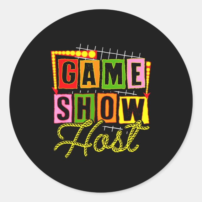 Board Game Lover Trivia Game Night Funny Game Show Classic Round Sticker (Front)