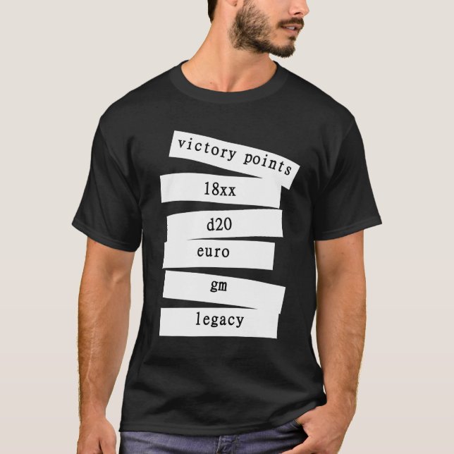 Board game slang modern stripe design T-Shirt (Front)