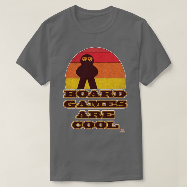 Board Games Are Cool Fun Meeple Hipster T-Shirt (Design Front)