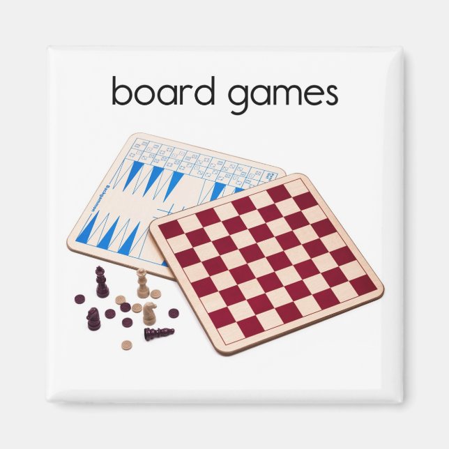 Board Games Refrigerator Magnet (Front)