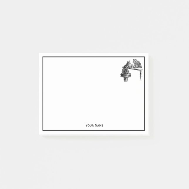Board Games: Two Cats playing a Chess Match Post-it Notes (Front)