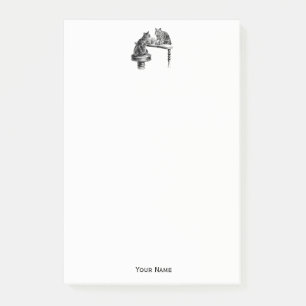 Board Games: Two Cats playing a Chess Match Post-it Notes