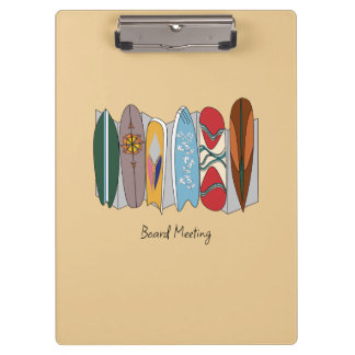 Board Meeting Sandy Beige Clipboard