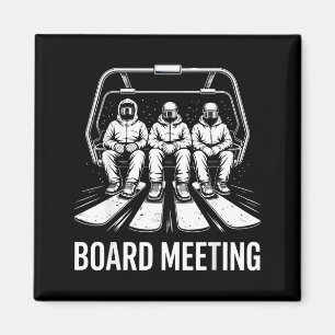 Board Meeting Snowboarders Skiing Enthusiasts Wint Magnet