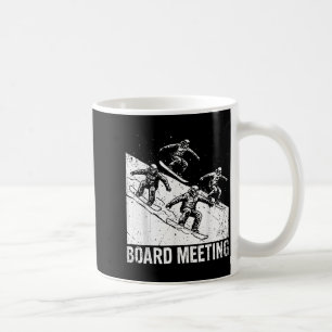 Board meeting snowboarding skier ski lift skier coffee mug