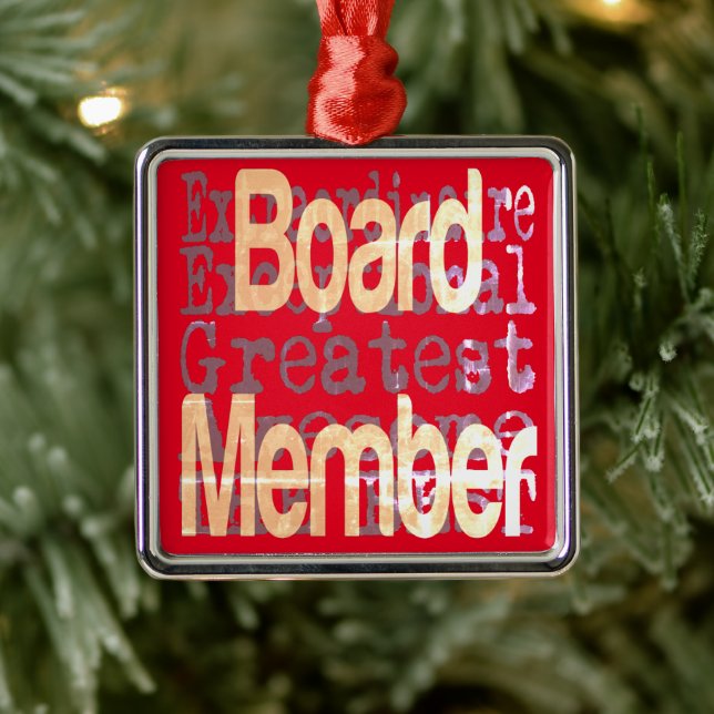 Board Member Extraordinaire Metal Ornament (Tree)