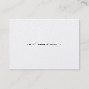 Board Of Directors Business Card