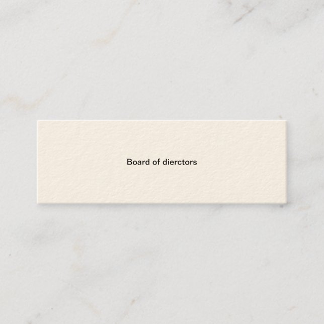Board of directors mini business card (Front)