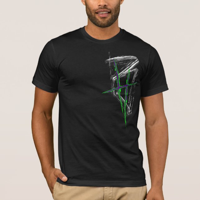 board | T-shirt | [Black/Green] Front/Back logo (Front)