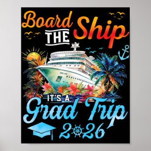 Board The Ship It's Graduation Trip 2026 Senior Cr Poster