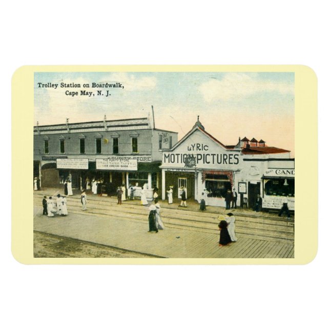 Board Walk, Cape May, New Jersey Vintage Magnet (Horizontal)