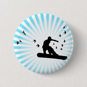board with birds. 2 inch round button